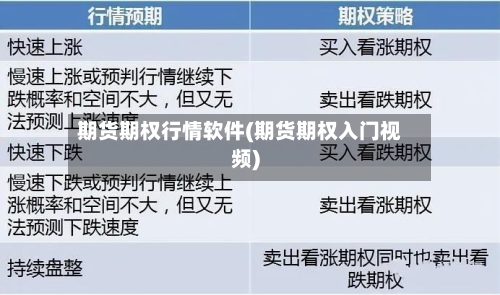 期货期权行情软件(期货期权入门视频)-第2张图片