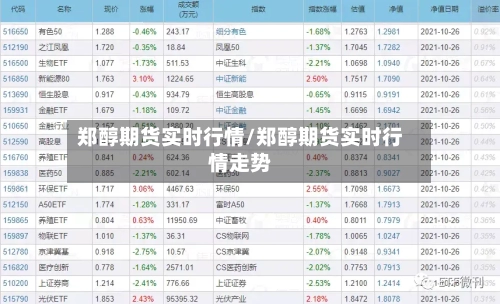 郑醇期货实时行情/郑醇期货实时行情走势-第2张图片