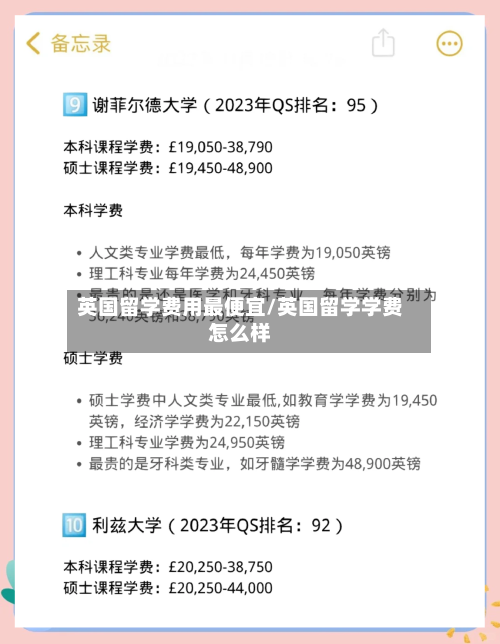 英国留学费用最便宜/英国留学学费怎么样-第2张图片