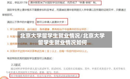 北京大学留学生就业情况/北京大学留学生就业情况如何
