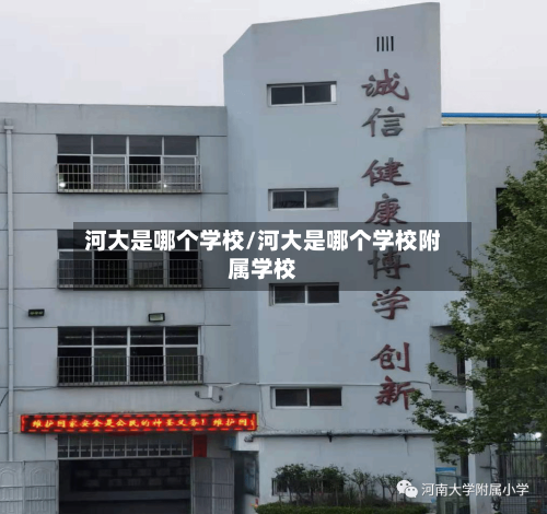 河大是哪个学校/河大是哪个学校附属学校-第3张图片