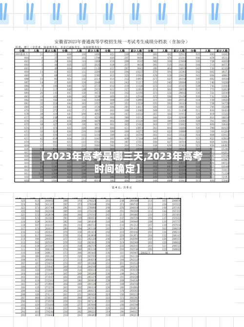 【2023年高考是哪三天,2023年高考时间确定】