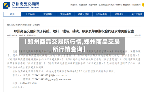 【郑州商品交易所行情,郑州商品交易所行情查询】-第3张图片
