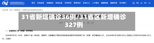 31省新增确诊36例/31省区新增确诊327例-第3张图片