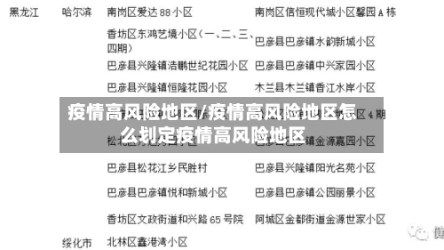 疫情高风险地区/疫情高风险地区怎么划定疫情高风险地区