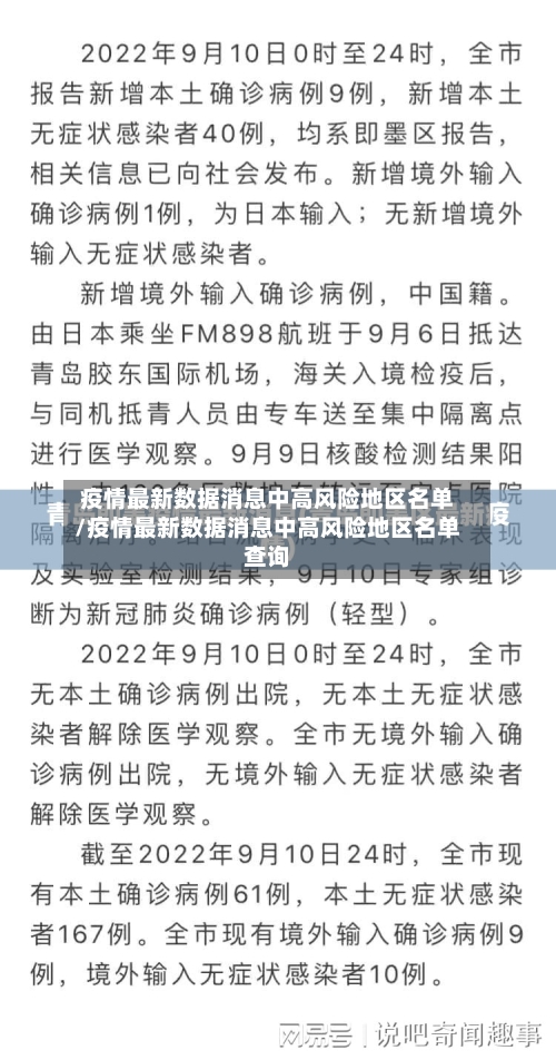 疫情最新数据消息中高风险地区名单/疫情最新数据消息中高风险地区名单查询-第3张图片