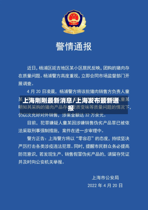 上海刚刚最新消息/上海发布最新通报