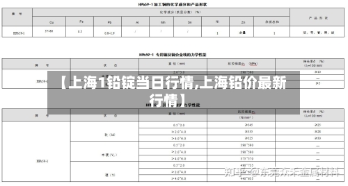 【上海1铅锭当日行情,上海铅价最新行情】