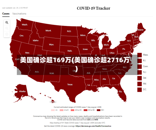 美国确诊超169万(美国确诊超2716万)