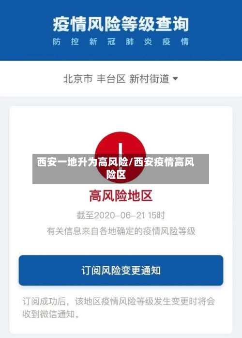 西安一地升为高风险/西安疫情高风险区