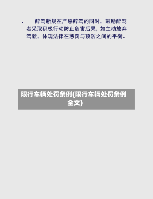 限行车辆处罚条例(限行车辆处罚条例全文)-第3张图片