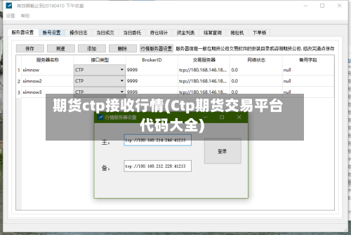 期货ctp接收行情(Ctp期货交易平台代码大全)