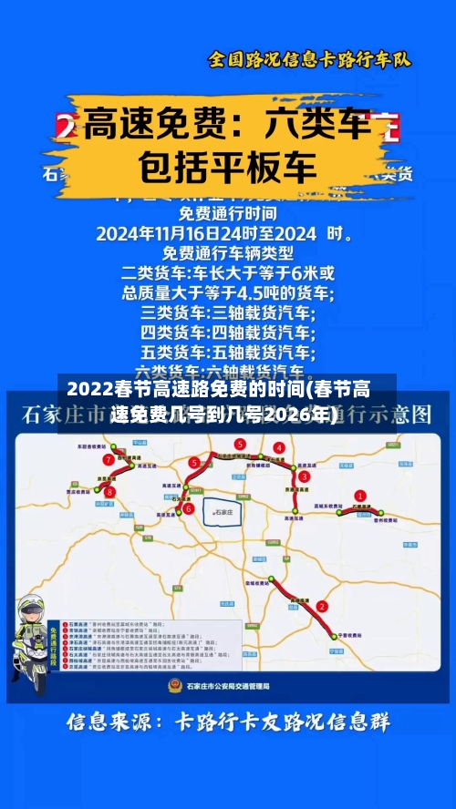 2022春节高速路免费的时间(春节高速免费几号到几号2026年)