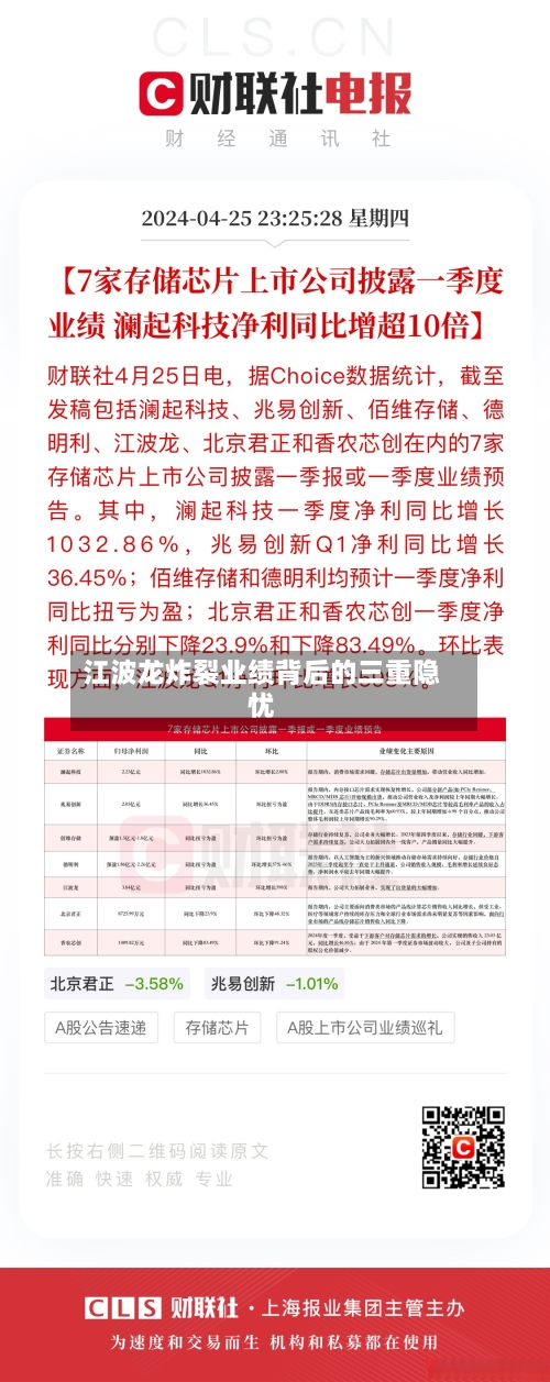 江波龙炸裂业绩背后的三重隐忧-第3张图片