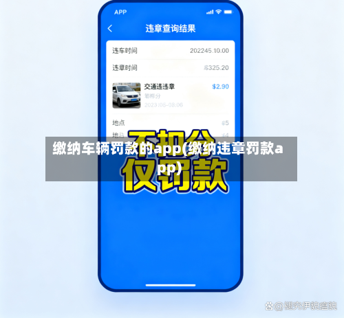 缴纳车辆罚款的app(缴纳违章罚款app)