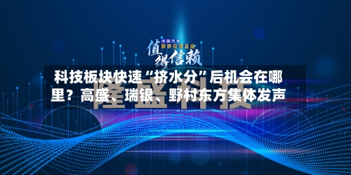 科技板块快速“挤水分”后机会在哪里？高盛	、瑞银、野村东方集体发声-第3张图片