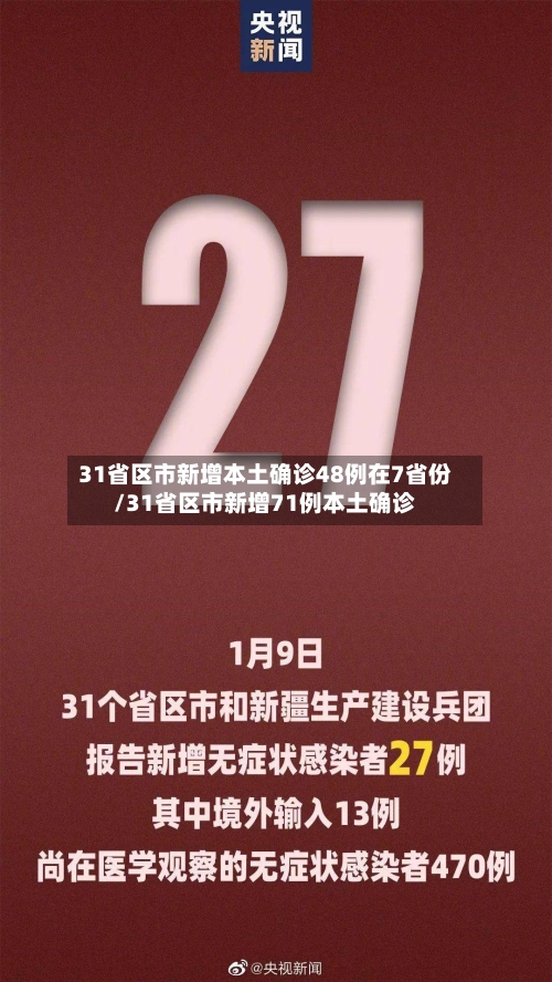 31省区市新增本土确诊48例在7省份/31省区市新增71例本土确诊