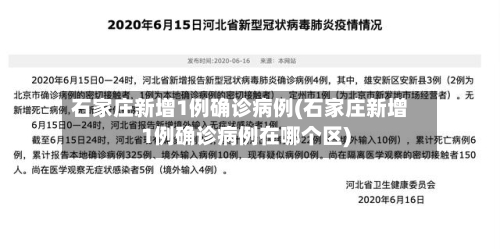 石家庄新增1例确诊病例(石家庄新增1例确诊病例在哪个区)-第3张图片
