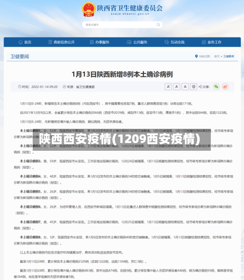 陕西西安疫情(1209西安疫情)