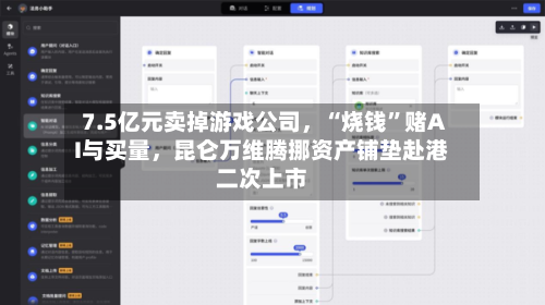 7.5亿元卖掉游戏公司，“烧钱	”赌AI与买量	，昆仑万维腾挪资产铺垫赴港二次上市-第3张图片