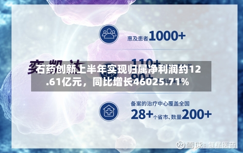 石药创新上半年实现归属净利润约12.61亿元，同比增长46025.71%-第2张图片