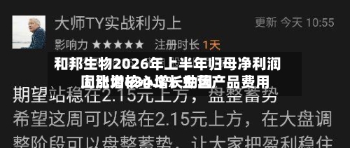 和邦生物2026年上半年归母净利润同比增634.3% 主营产品费用上涨为核心增长动因-第3张图片