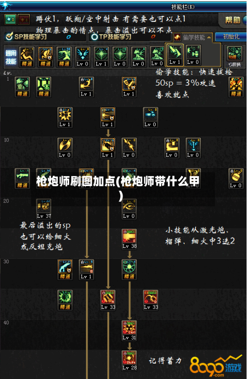 枪炮师刷图加点(枪炮师带什么甲)