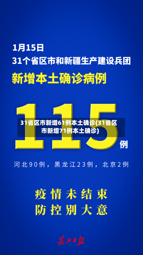31省区市新增61例本土确诊(31省区市新增71例本土确诊)