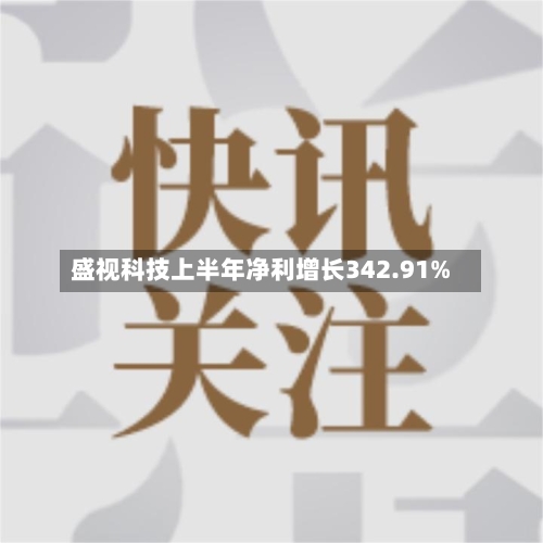 盛视科技上半年净利增长342.91%-第1张图片