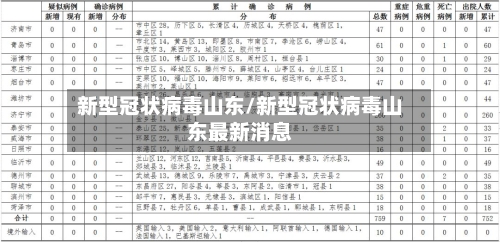 新型冠状病毒山东/新型冠状病毒山东最新消息-第3张图片
