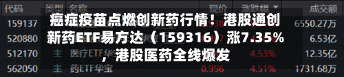 癌症疫苗点燃创新药行情！港股通创新药ETF易方达（159316）涨7.35%，港股医药全线爆发-第2张图片