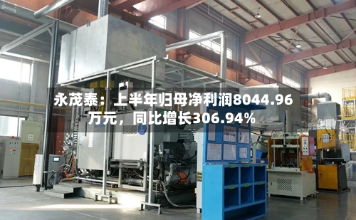 永茂泰：上半年归母净利润8044.96万元，同比增长306.94%