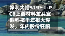 净利大增519%！PCB上游材料龙头宝鼎科技半年报大爆发，年内股价狂飙234%-第2张图片